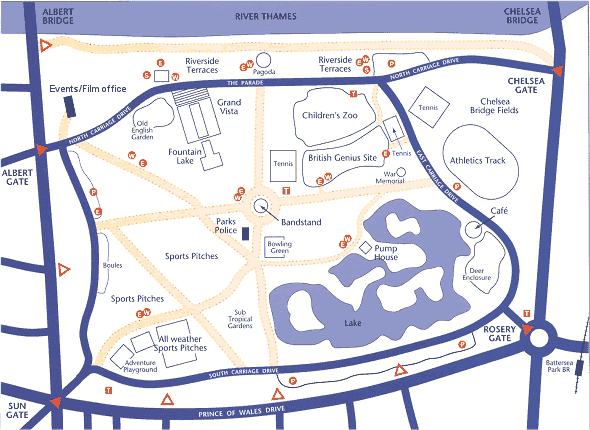 Map of Battersea Park