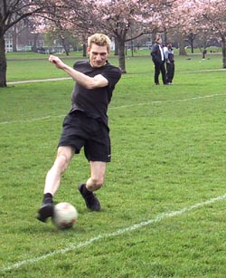 Chris gained unfair advantage by masquerading as a referee