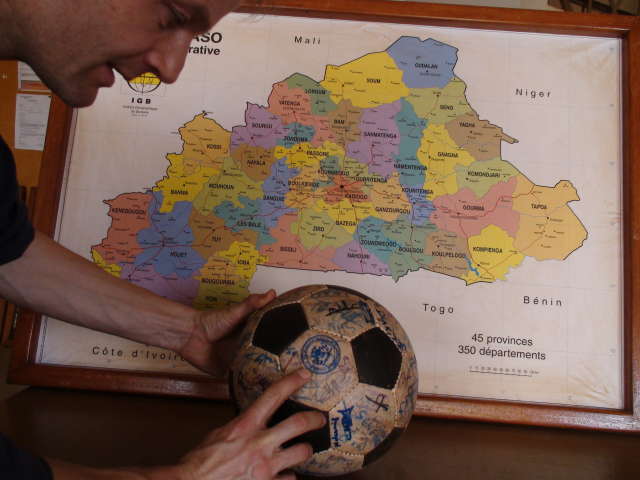 We plot our route on a map of Burkina Faso