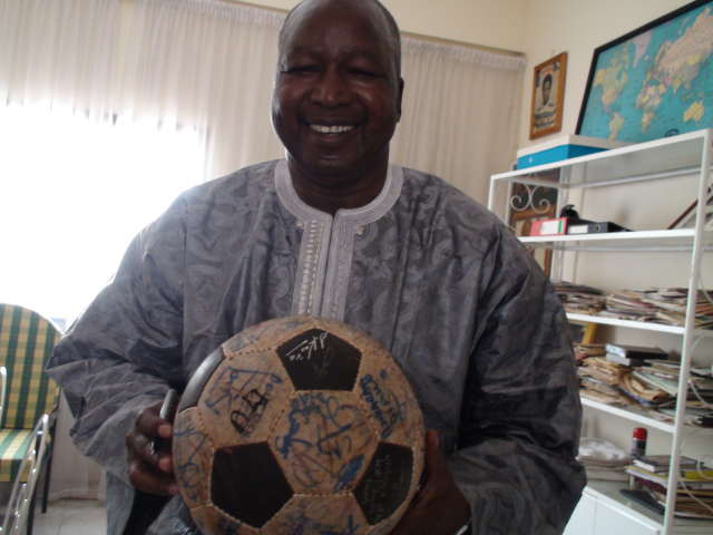 Salif Keita holds The Ball