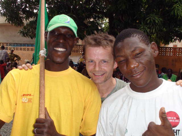 Phil and two Special Olympics athletes