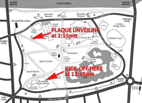 Location of events in Battersea Park