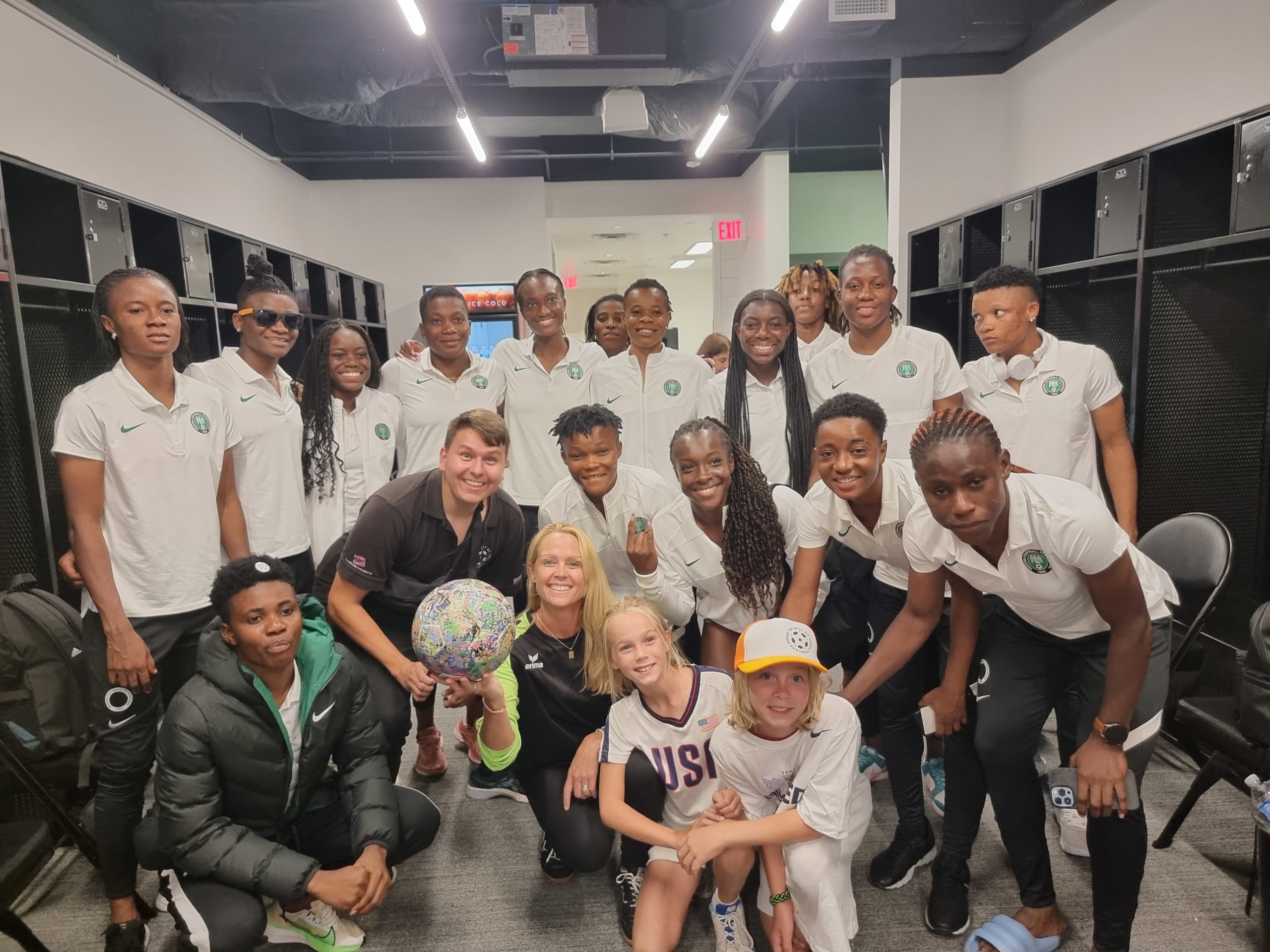 The Ball meeting the Nigerian Women's Team