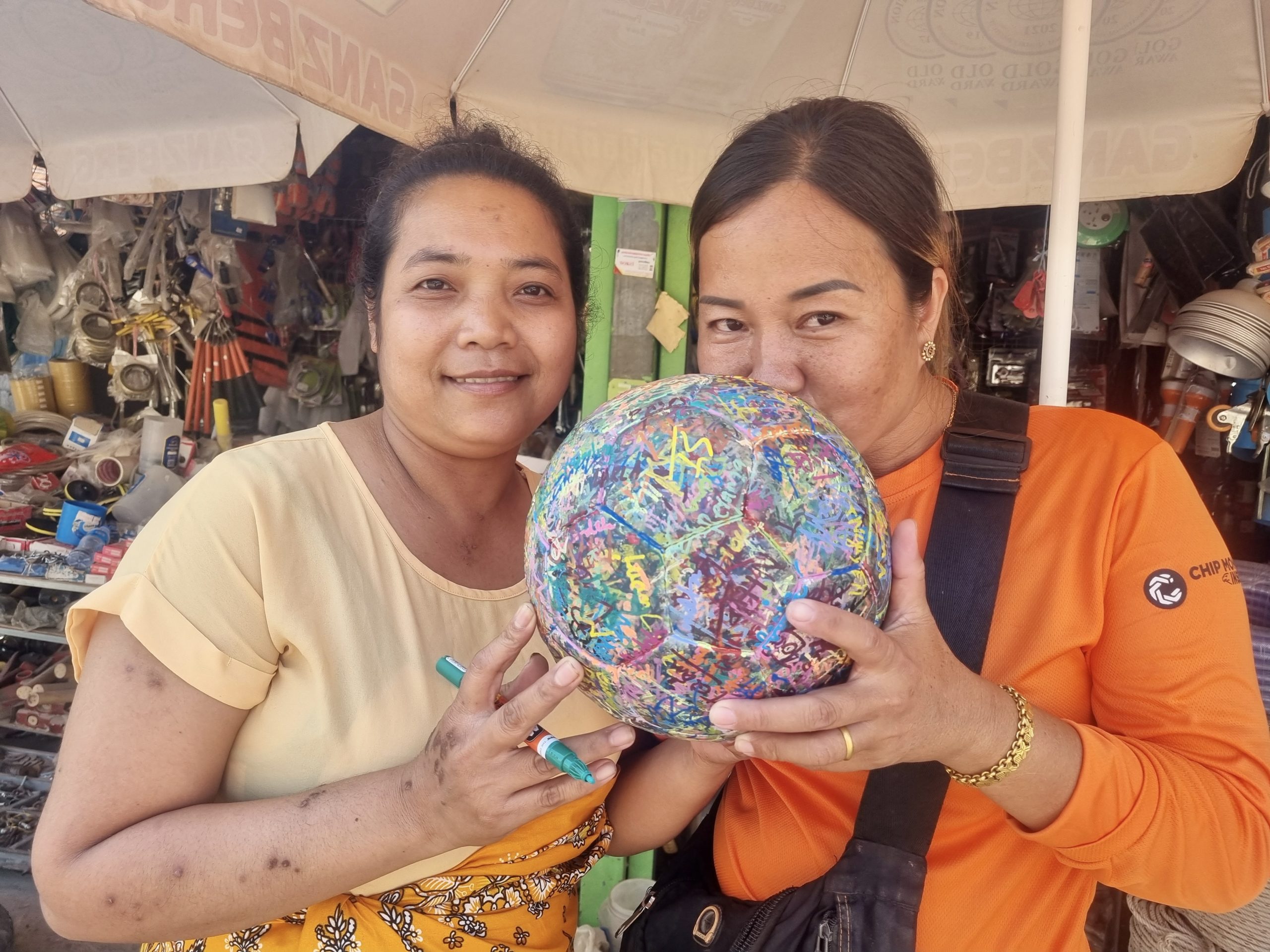 Cambodian women with The Ball