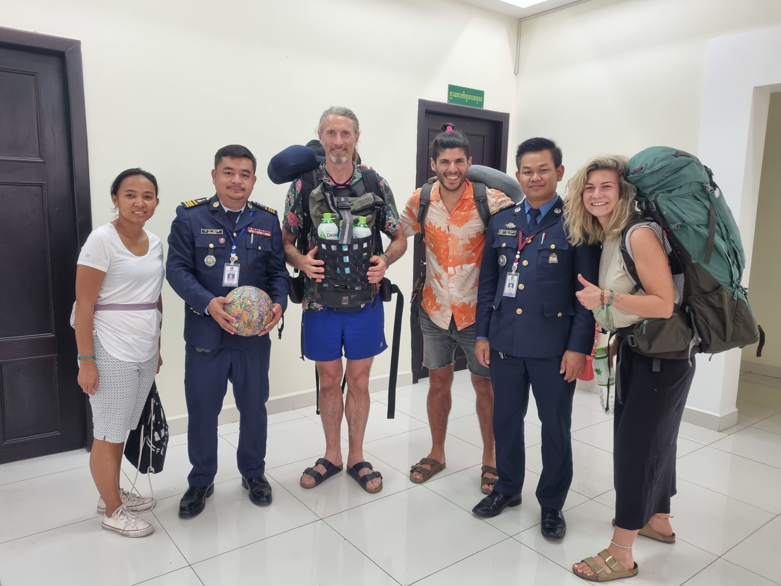 At the Cambodia-Thailand border