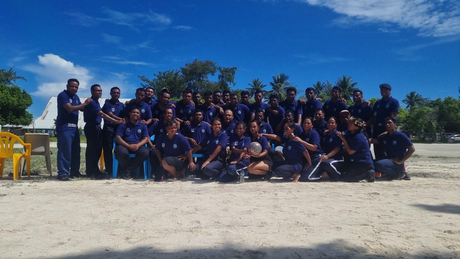 South Tarawa police day group picture