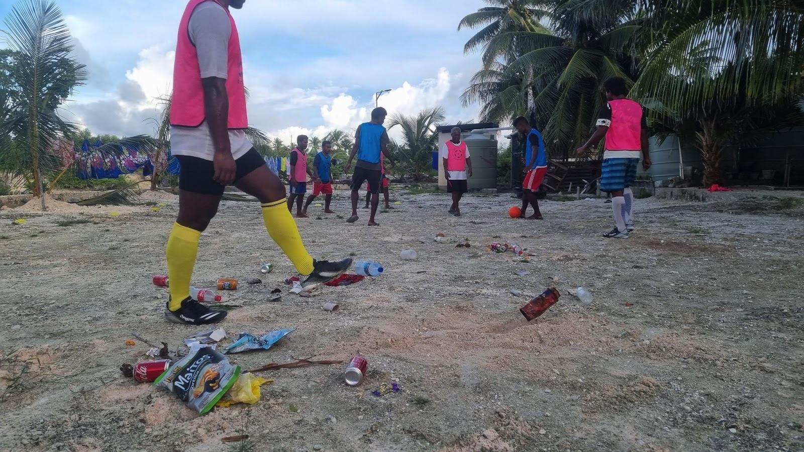 football on the beach North Tarawa