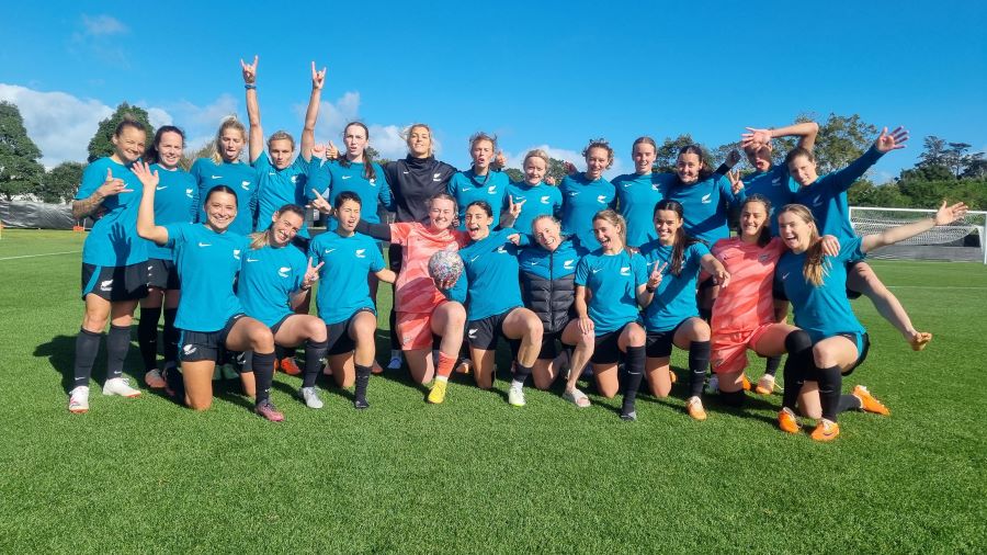 The NZ National Team, the Football Ferns, meeting The Ball