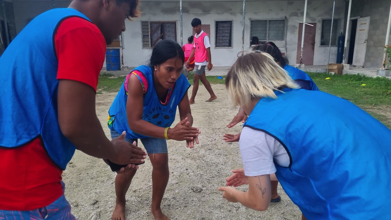 team blue Fair Play football workshop South Tarawa