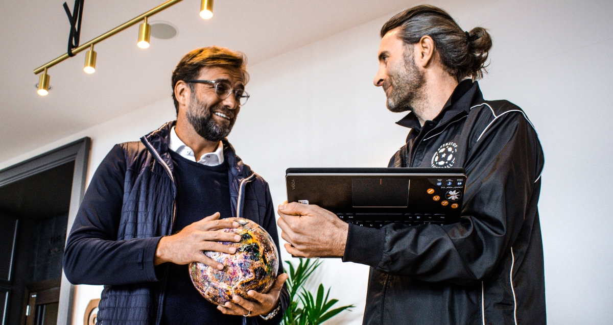 Andrew Aris and Jürgen Klopp 2018