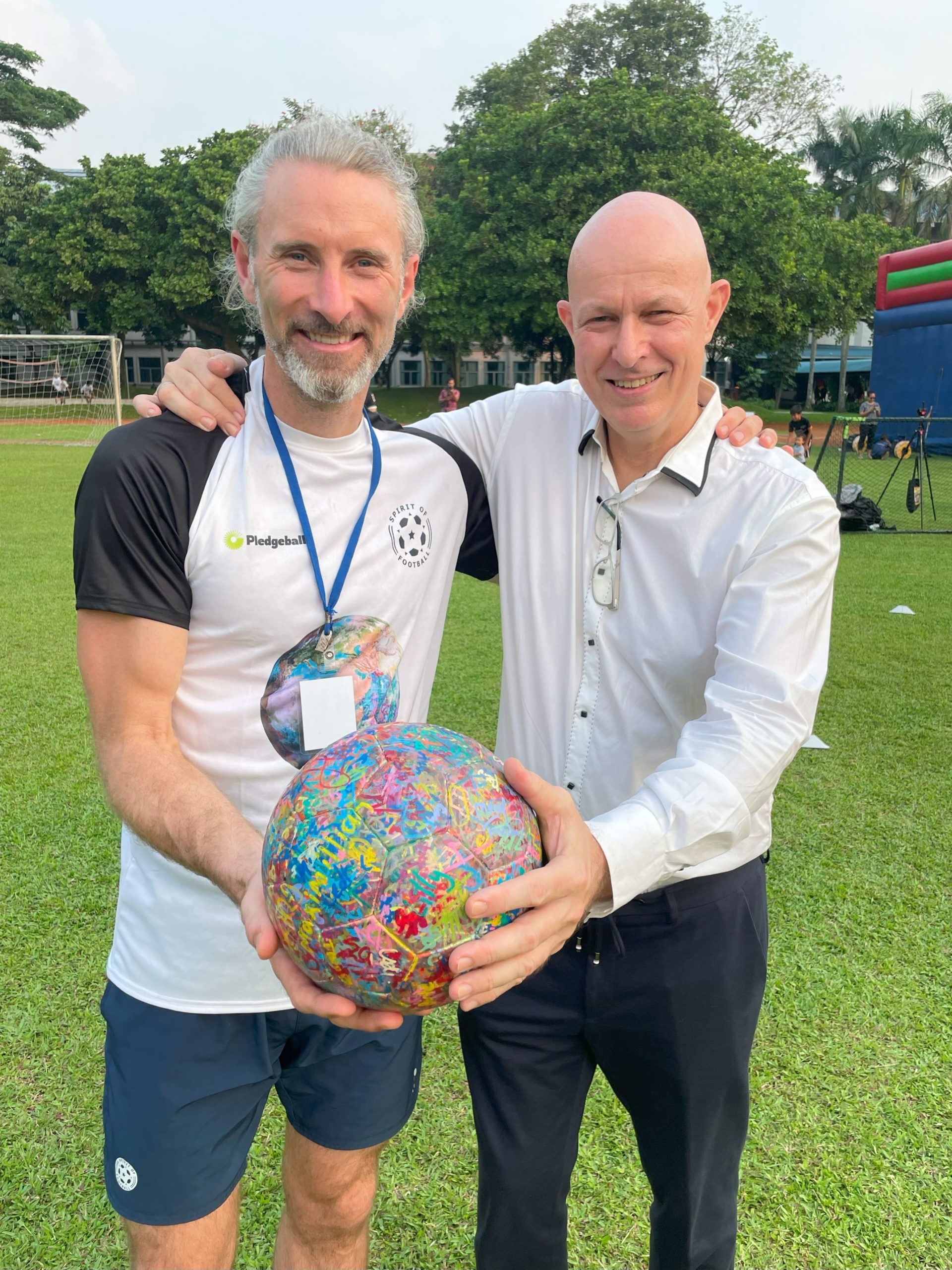 Andrew and the DSJ Headmaster Peter Hoffman