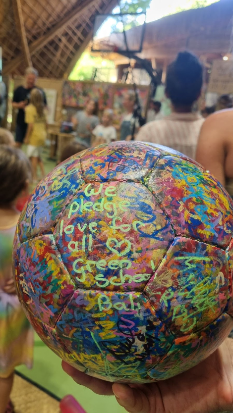 Green School signature on The Ball