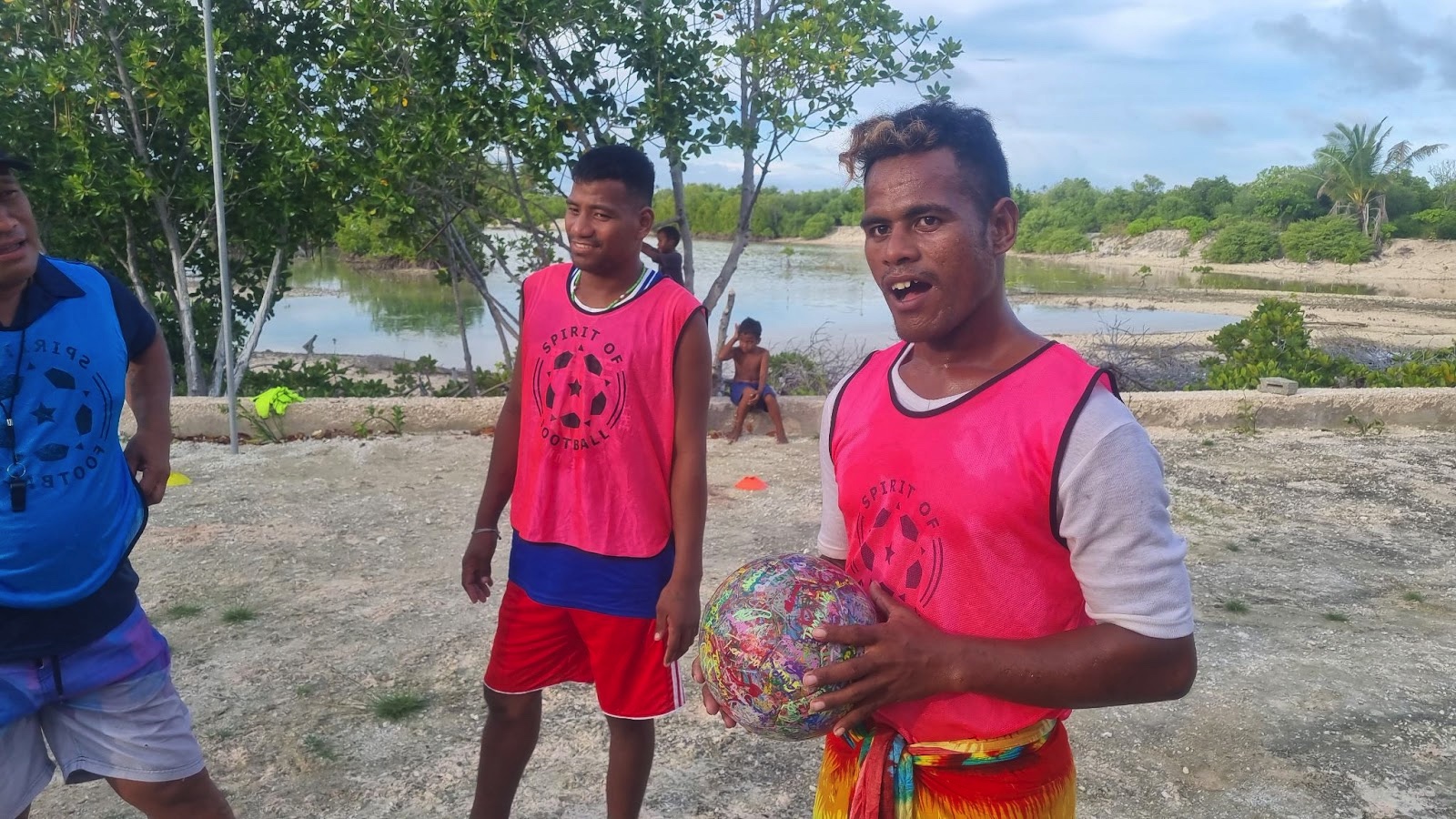 beach North Tarawa team pink
