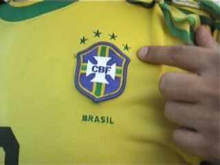 Four stars on the 2002 Brazil football shirt
